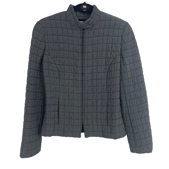 Carlisle Wool Blend Quilted Dark Gray Jacket Women's 2 - Picture 1 of 6